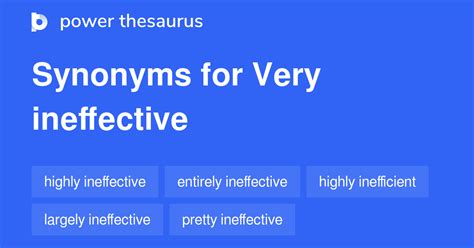 INEFFECTIVENESS in Thesaurus: 1000+ Synonyms.